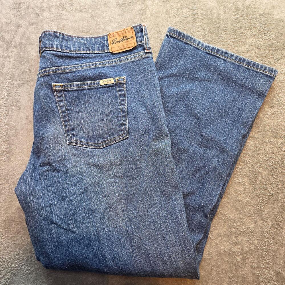 Signature Levi Strauss Bootcut Jeans Womens 16 Short Medium Wash Stretch